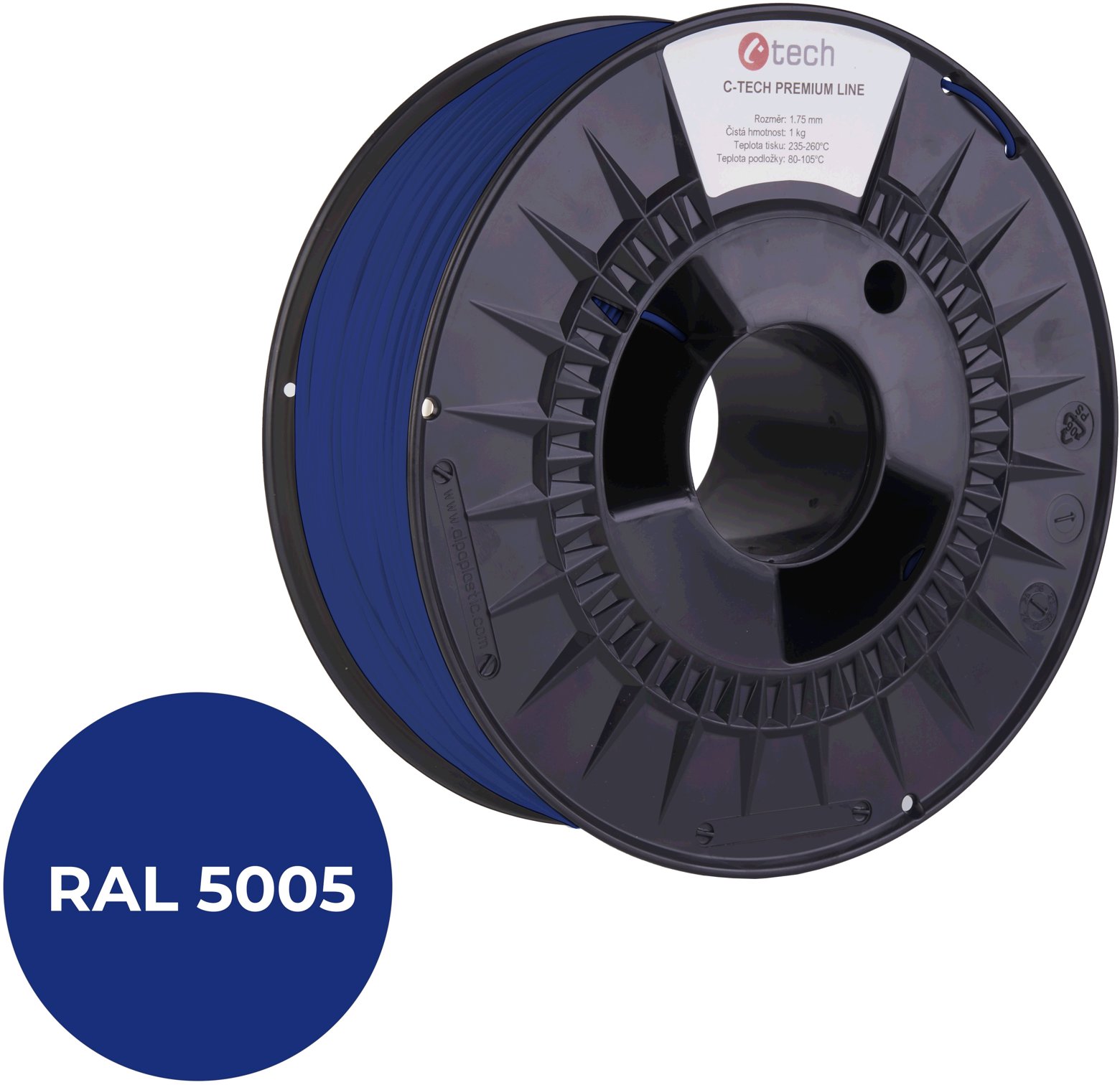 Filament C-TECH PREMIUM LINE TPU 90A flexibilná signálna modrá RAL5005