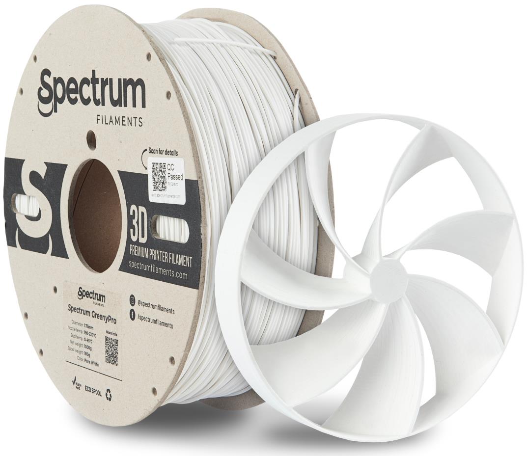 Filament Spectrum GreenyPro 1.75 mm Pure White 1 kg