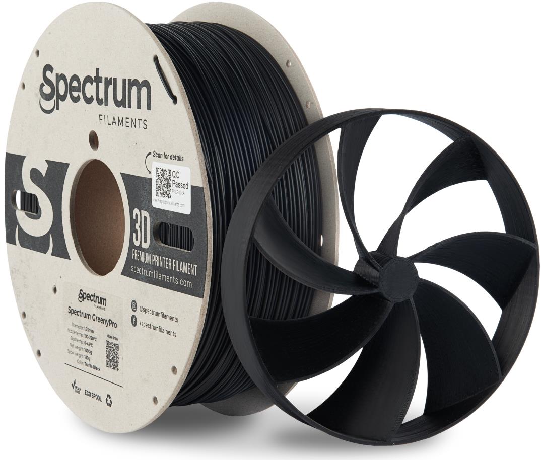 Filament Spectrum GreenyPro 1.75 mm Traffic Black 1 kg