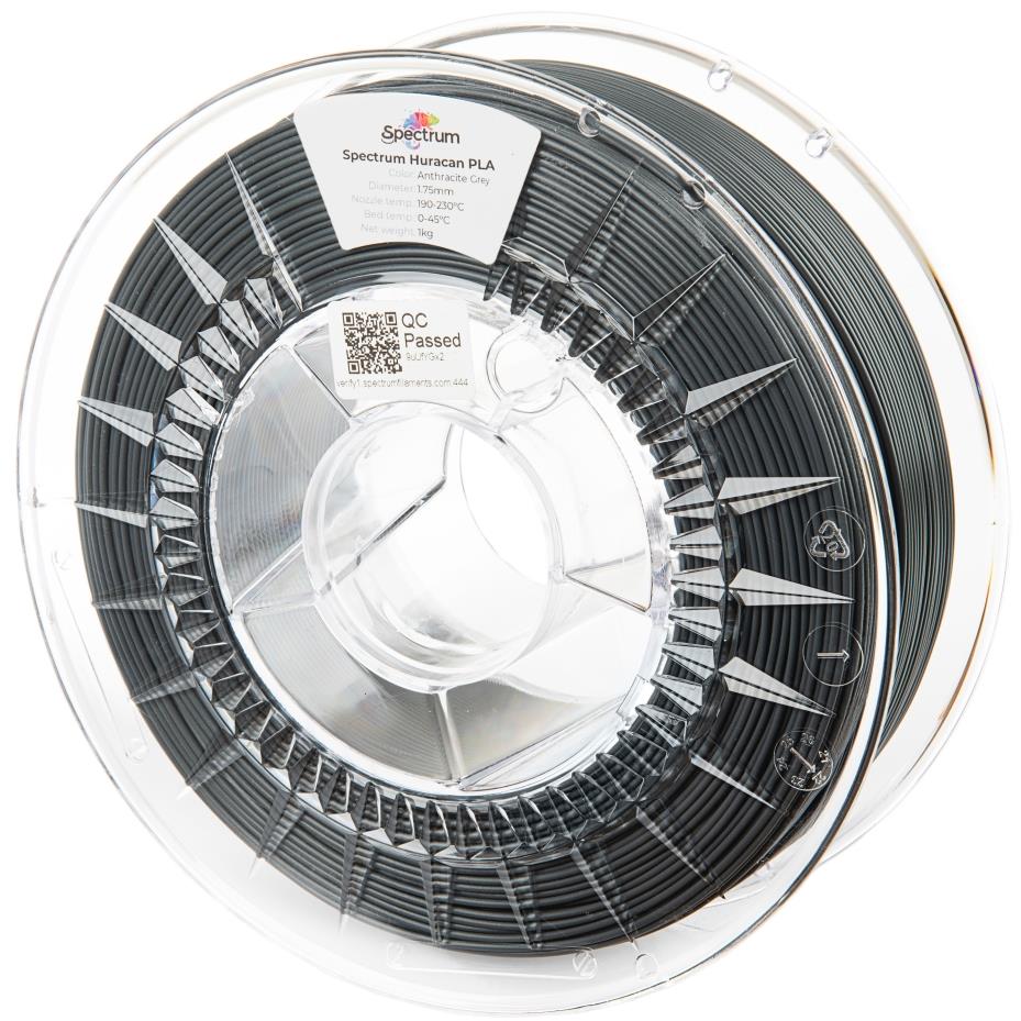 Filament Spectrum Huracan PLA 1.75 mm Anthracite Grey 1 kg