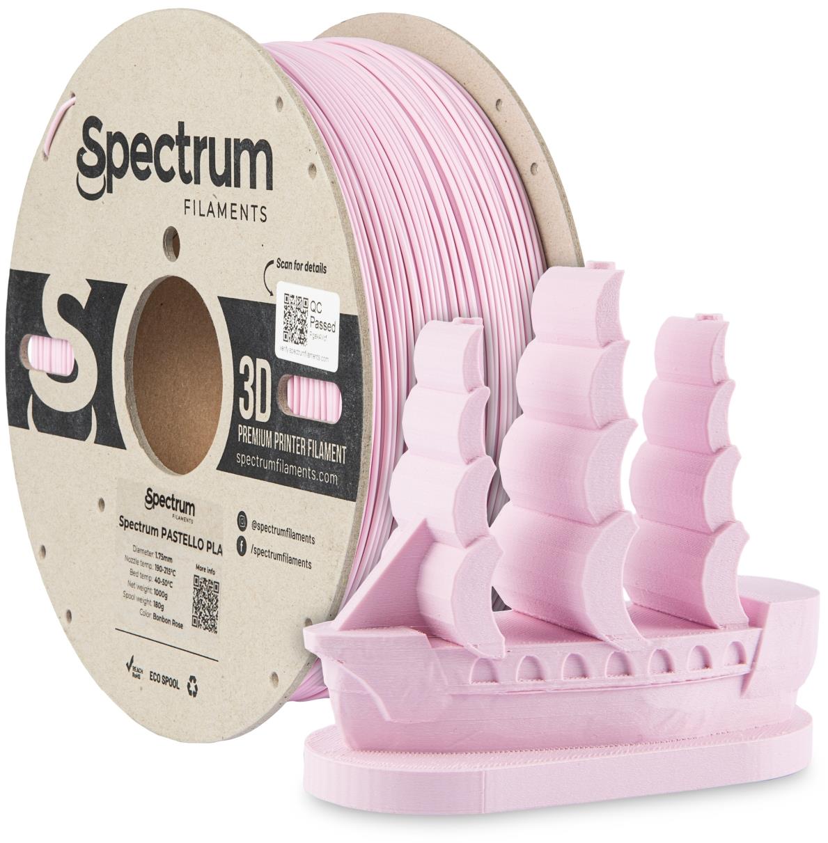 Filament Spectrum Pastello PLA 1.75 mm Bonbon Rose 1 kg