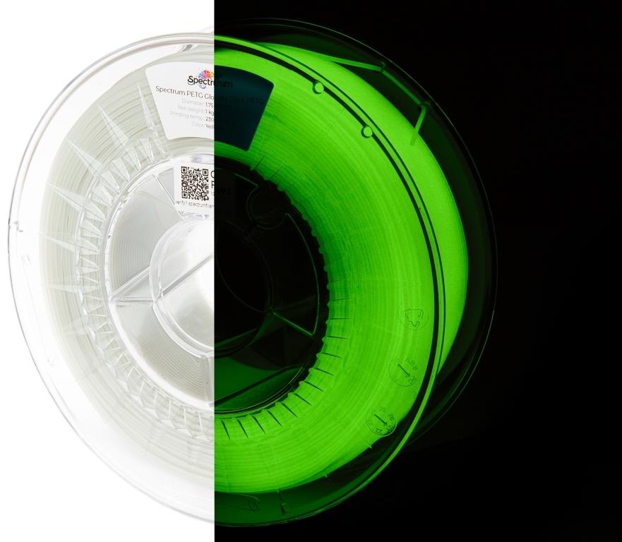 Filament Spectrum PET-G Glow In The Dark 1.75 mm Yellow-Green 1Kg