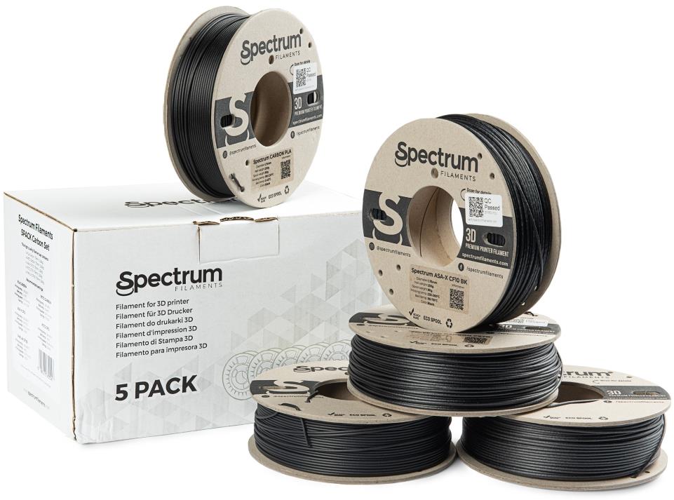 Filament Spectrum 5 PACK Carbon Set 1.75mm Black 5x 0.25kg