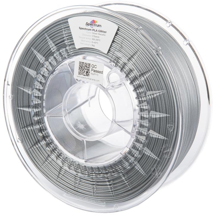 Filament Spectrum PLA Glitter 1,75 mm Silver Metallic 1 Kg