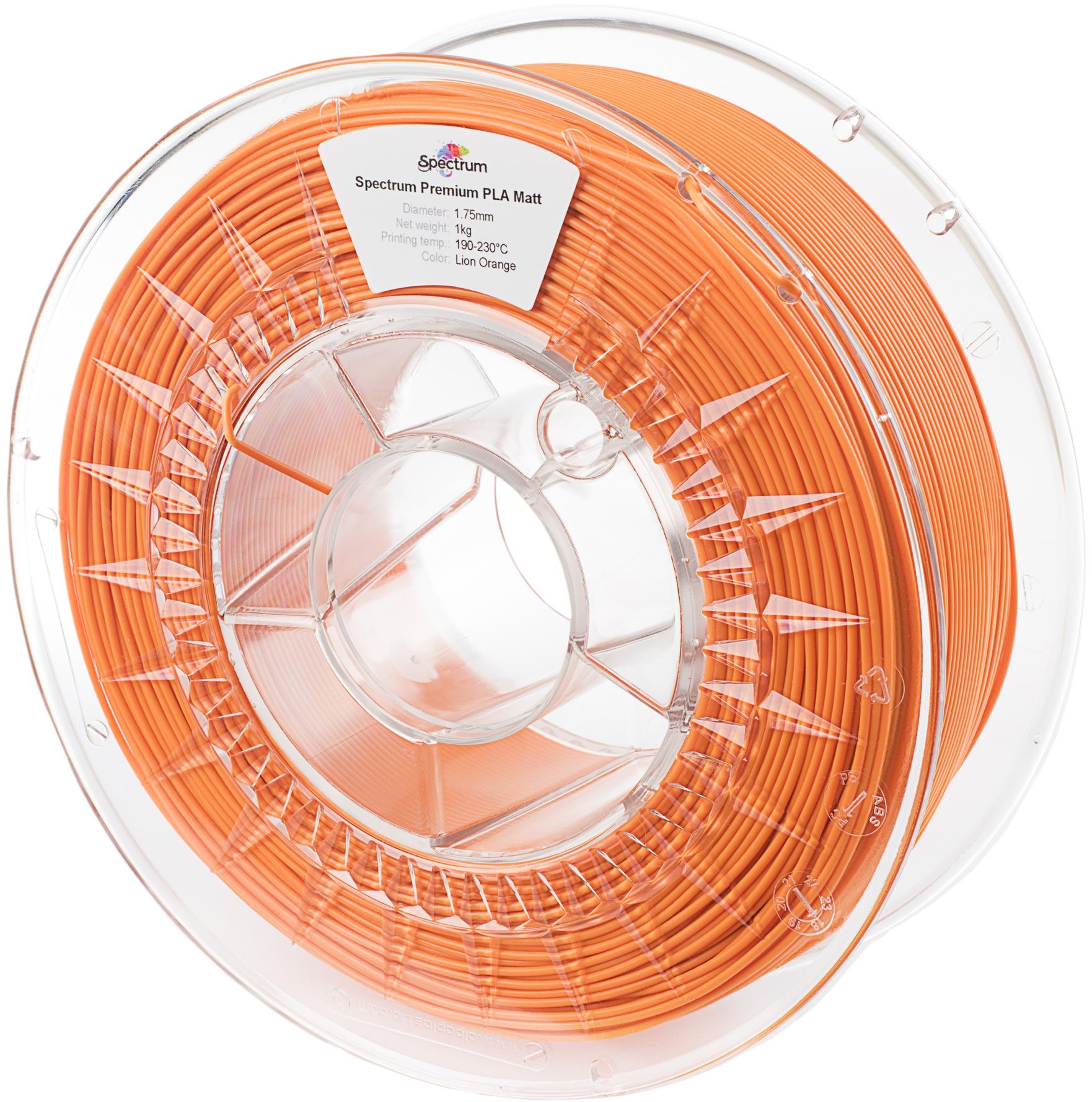 Filament Spectrum PLA Matt 1,75 mm Lion Orange 1 Kg