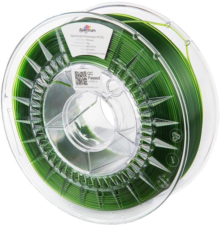 Filament Spectrum Premium PCTG 1.75 mm Transparent Green 1 kg