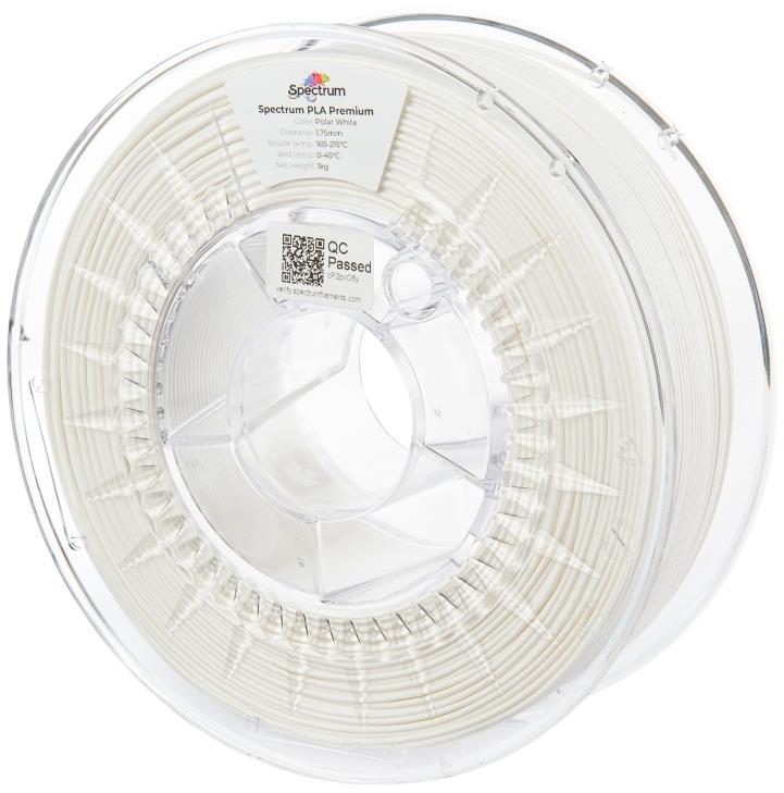 Filament Spectrum Premium PLA 1,75 mm Polar White 1 Kg