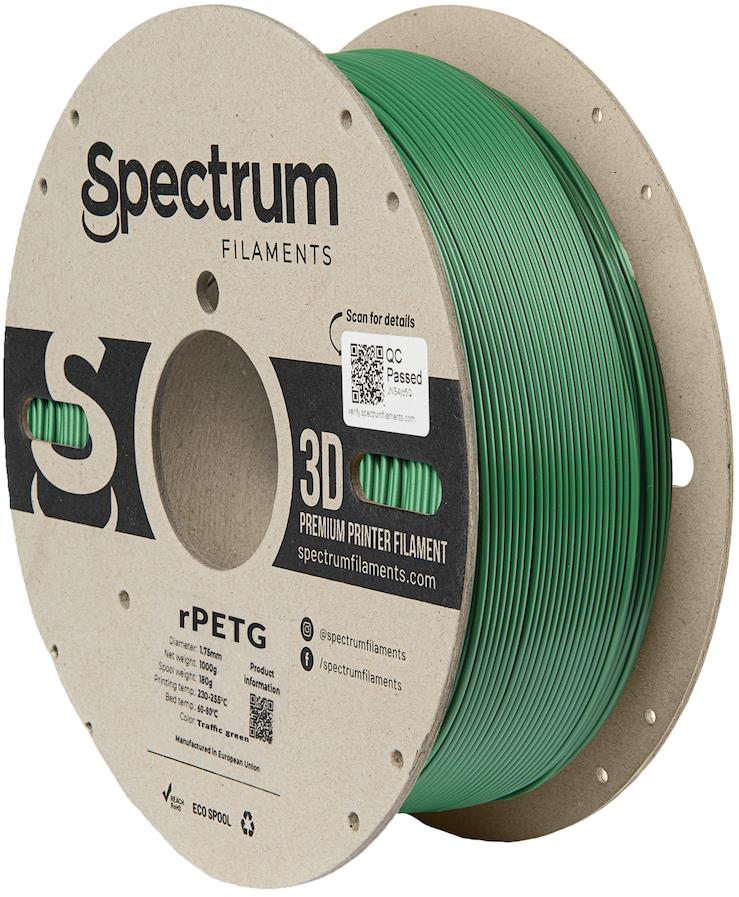 Filament Spectrum rPETG 1,75 mm Traffic Green 1 Kg