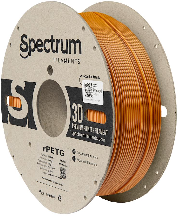 Filament Spectrum rPETG 1,75 mm Yellow Orange 1 Kg