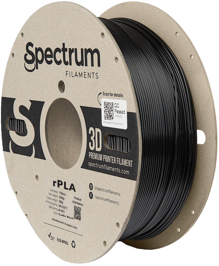 Filament Spectrum R-PLA 1,75 mm Traffic Black 1 Kg
