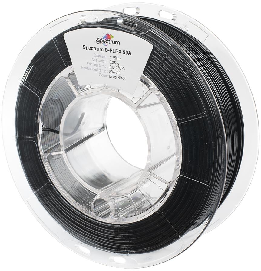 Filament Spectrum S-Flex 90A 1.75 mm Deep Black 0.25 kg
