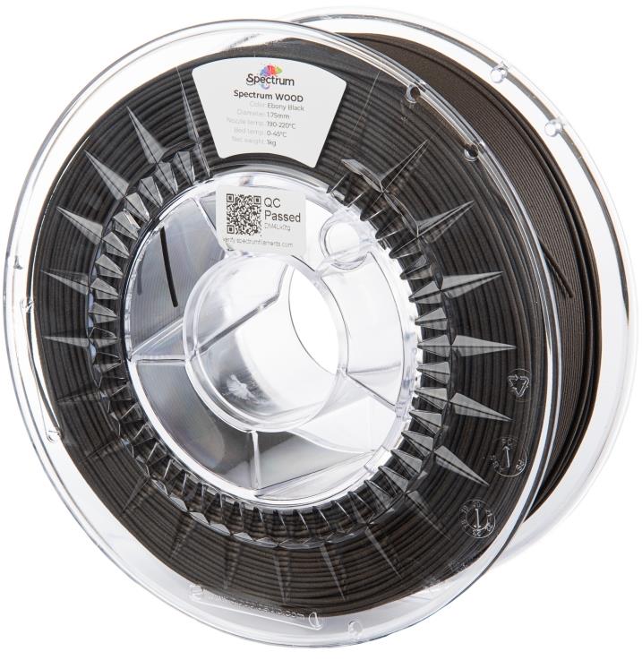 Filament Spectrum Wood 1,75 mm Ebony Black 1 Kg