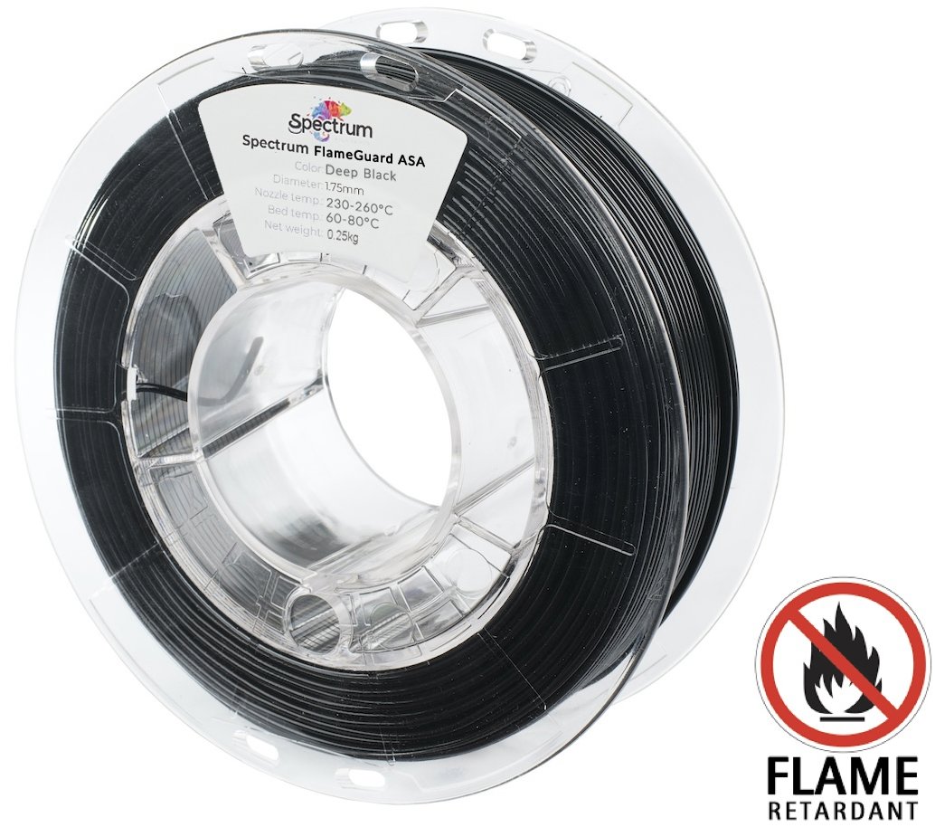 Filament Spectrum FlameGuard ASA 275 1,75 mm Deep Black 0,25 kg