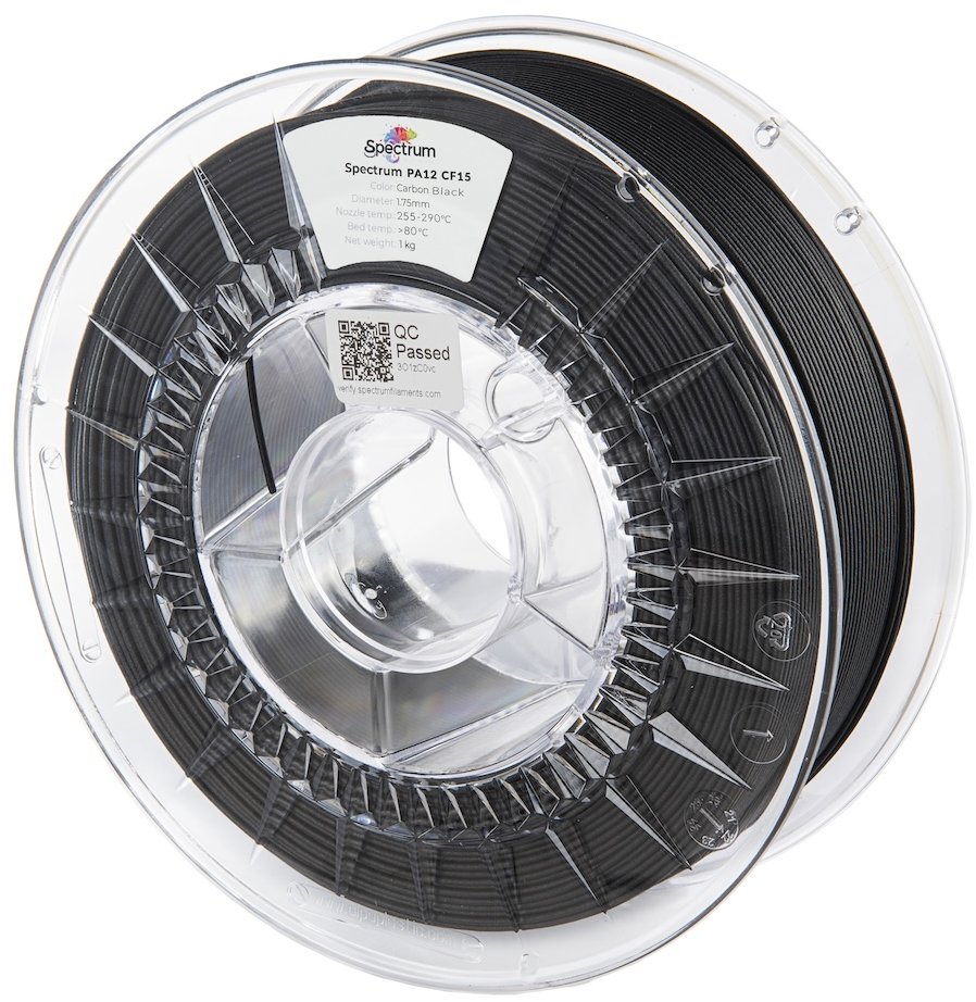 Filament Spectrum PA12 CF15 1,75 mm Carbon Black 1 kg