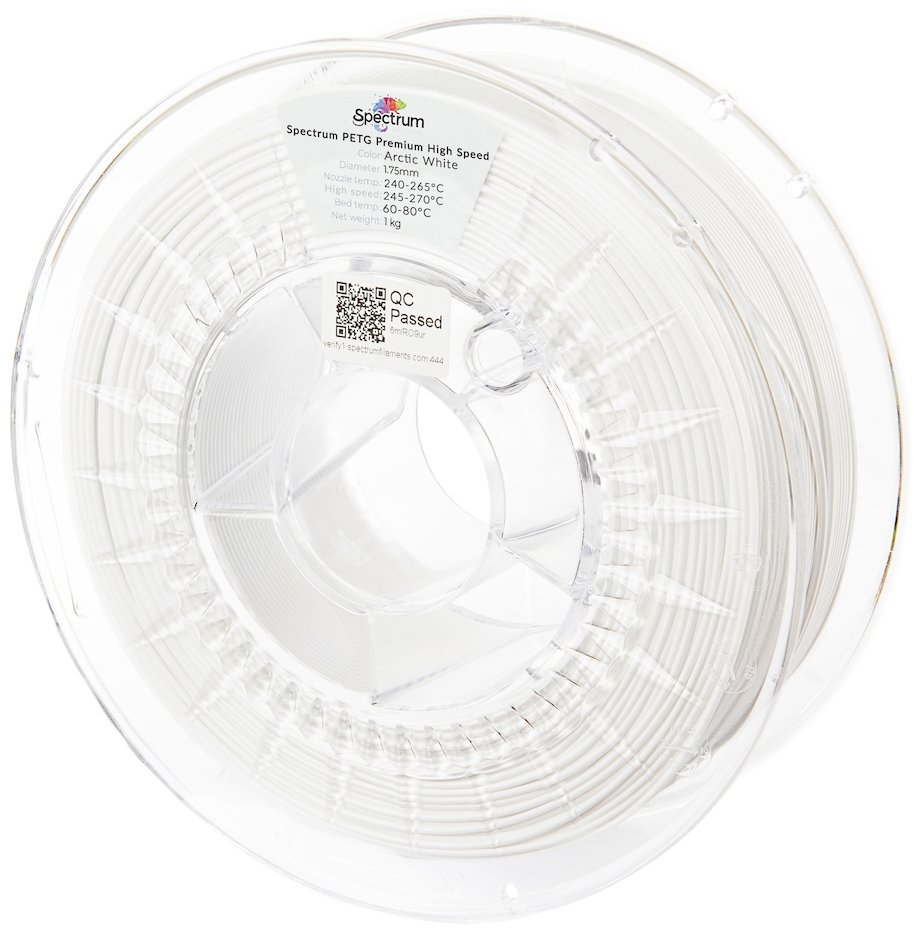 Filament Spectrum PETG Premium High Speed 1,75 mm Arctic White 1 kg