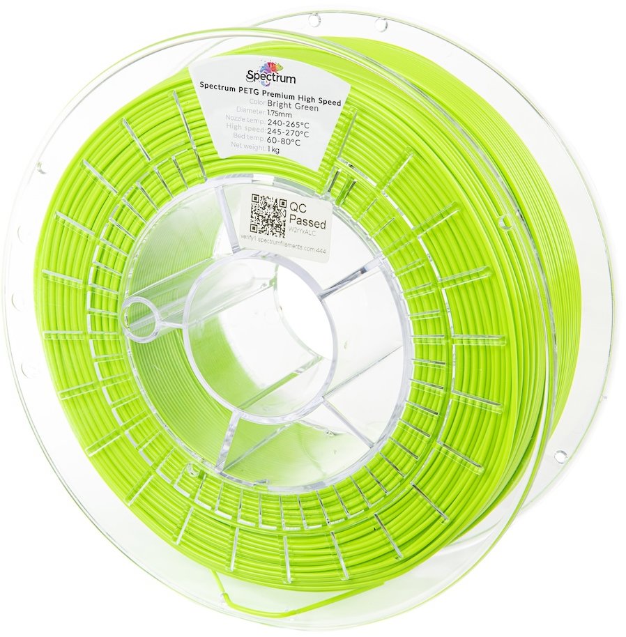 Filament Spectrum PETG Premium High Speed 1,75 mm BRIGHT Green 1 kg