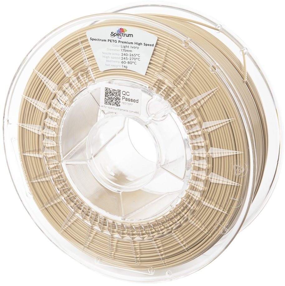 Filament Spectrum PETG Premium High Speed 1,75 mm Light Ivory 1 kg