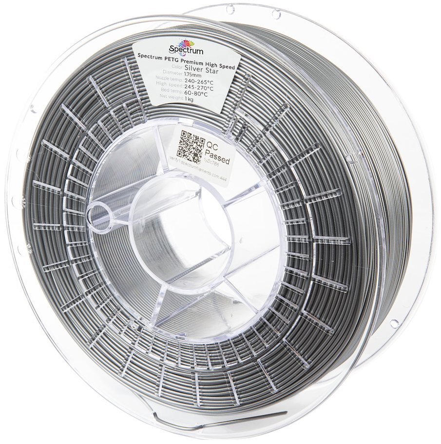 Filament Spectrum PETG Premium High Speed 1,75 mm Silver Star 1 kg