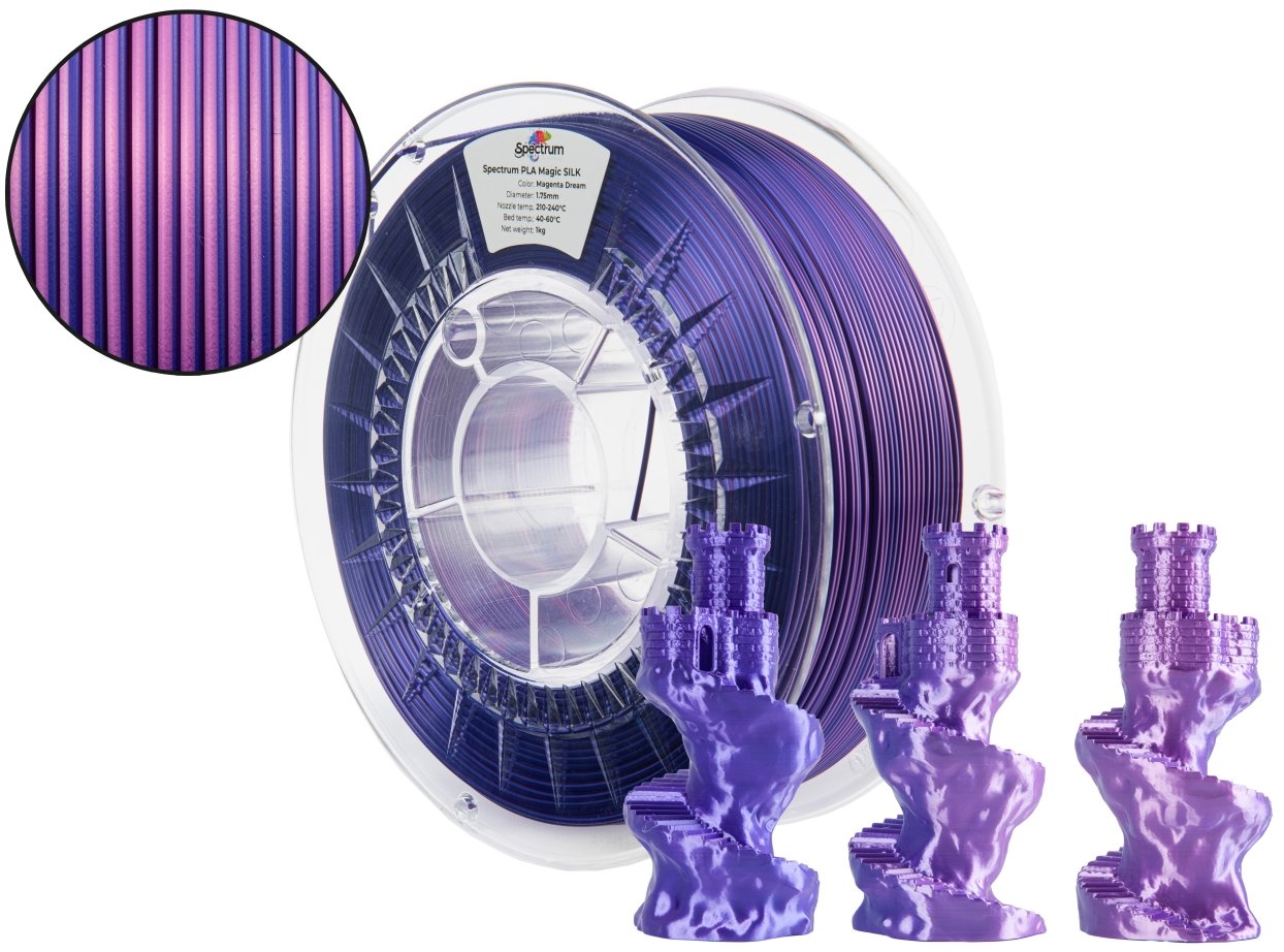 Filament Spectrum PLA Magic SILK 1,75 mm Magenta Dream 1 kg