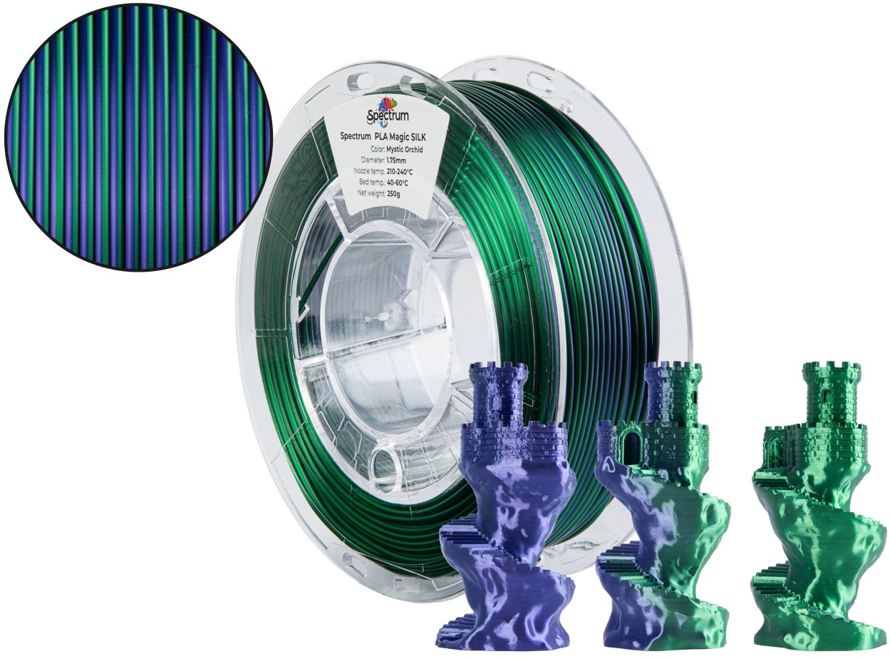 Filament Spectrum PLA Magic SILK 1,75 mm Mystic Orchid 0,25 kg