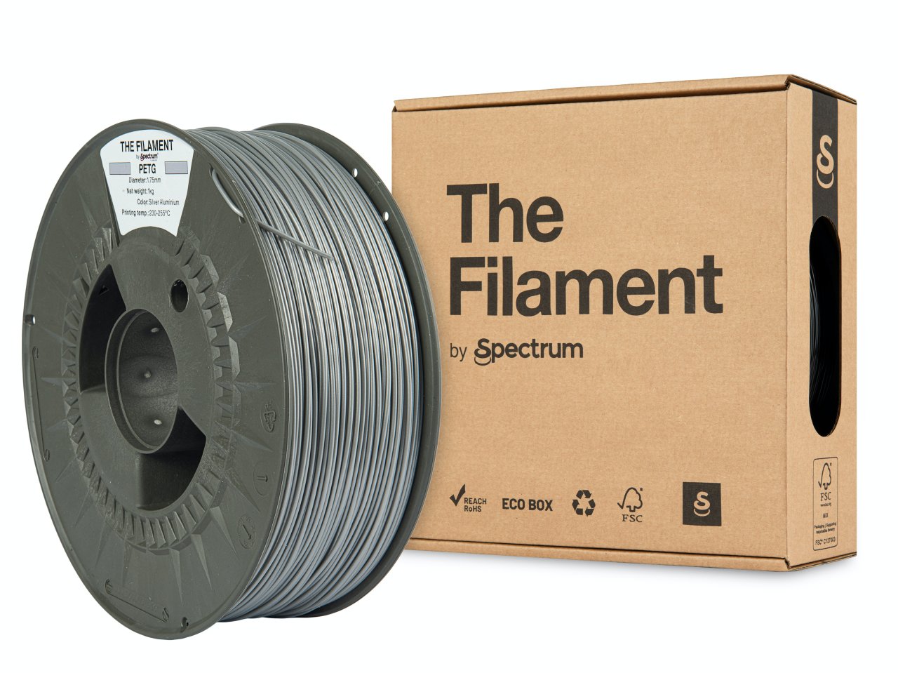 The Filament PETG 1,75 mm Silver Aluminium 1 kg