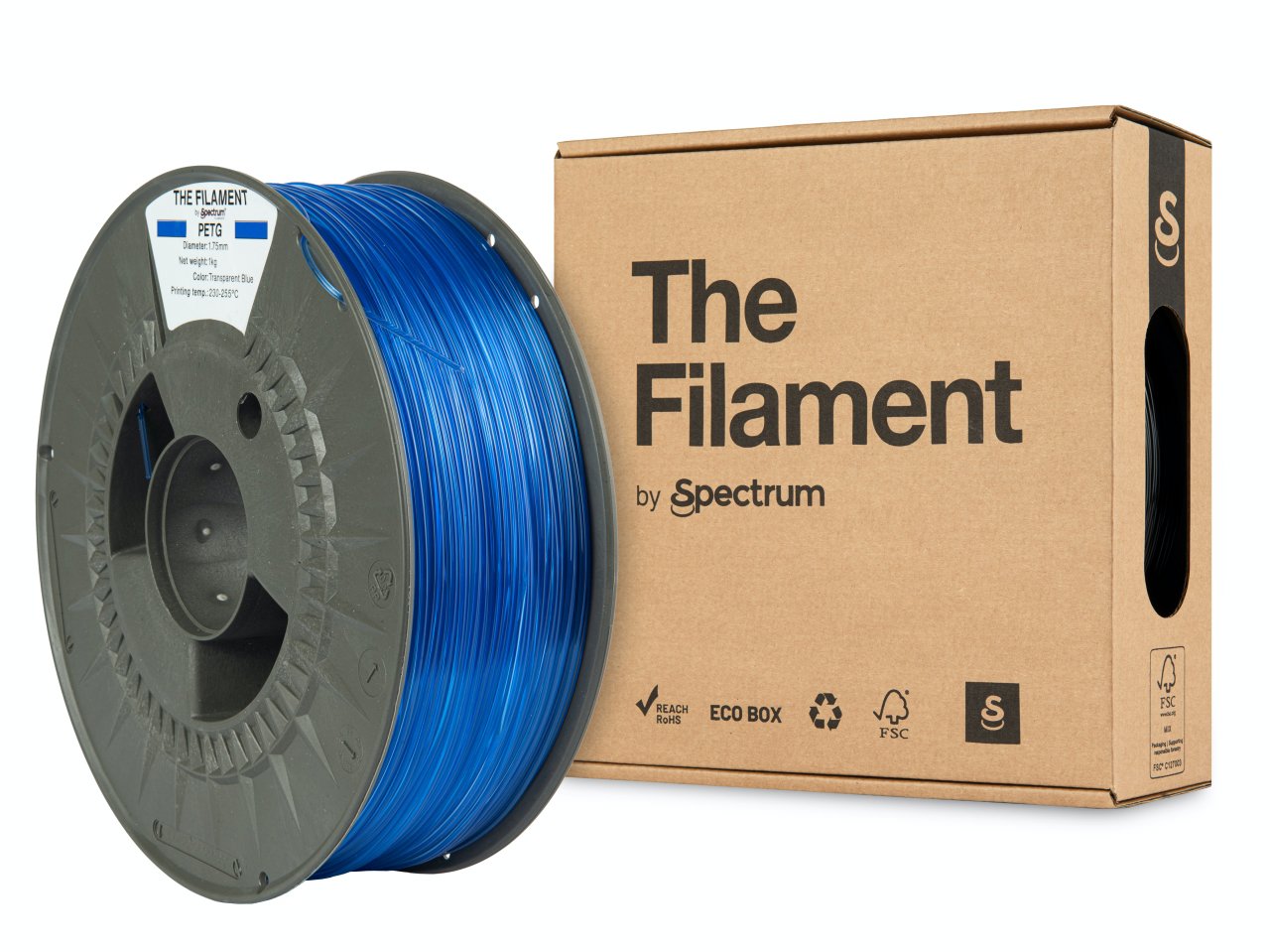 The Filament PETG 1,75 mm Transparent Blue 1 kg