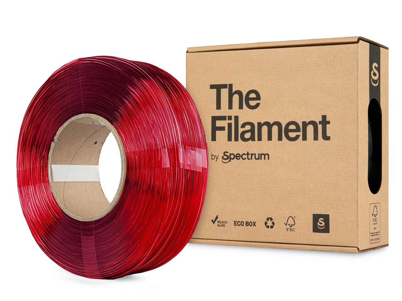 The Filament ReFill PETG 1,75 mm Transparent Red 1 kg