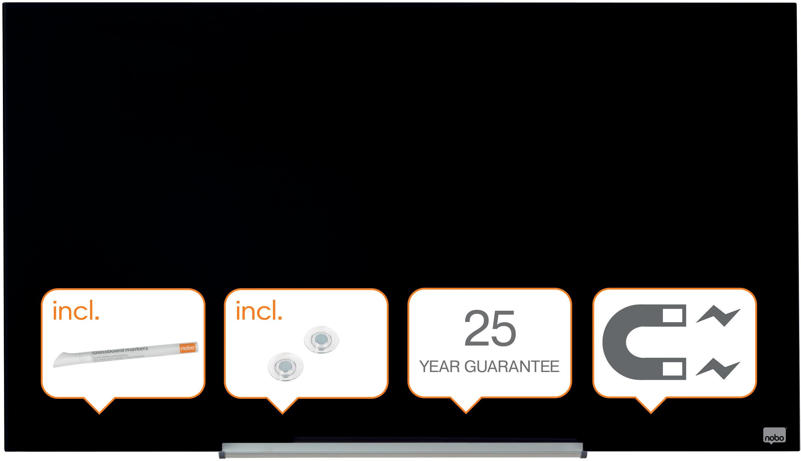 DIAMOND Glass 99,3 x 55,9 cm čierna