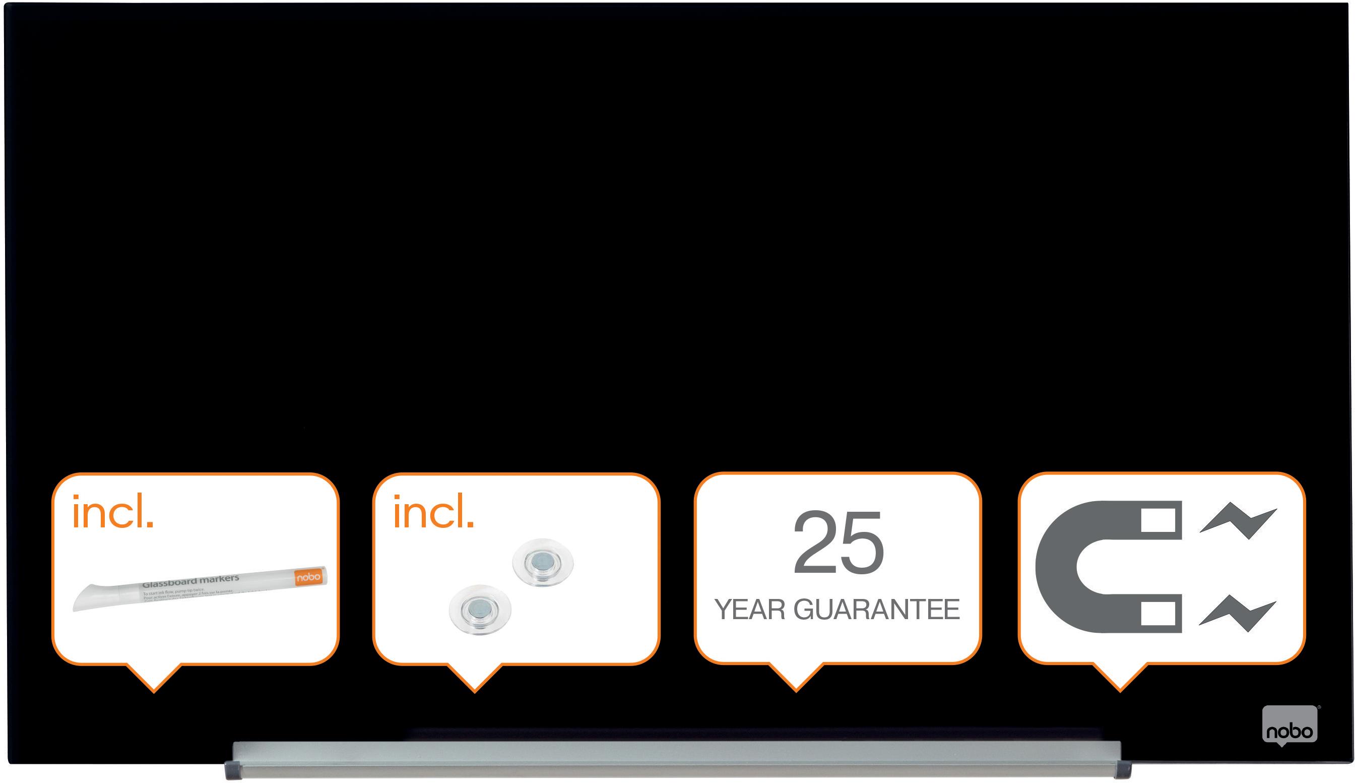 DIAMOND Glass 67,7 x 38,1 cm čierna