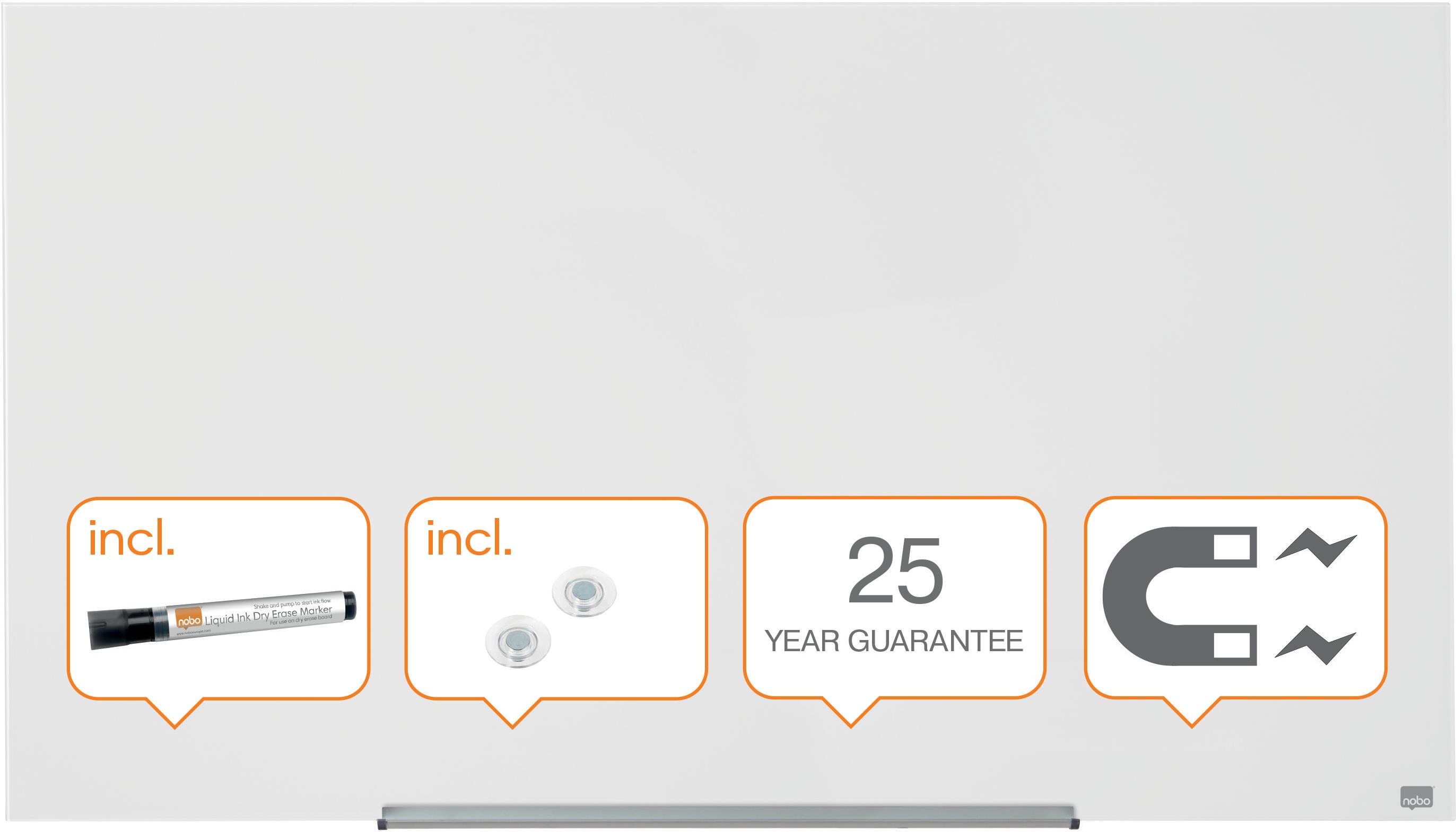 DIAMOND Glass 126 x 71,1 cm biela