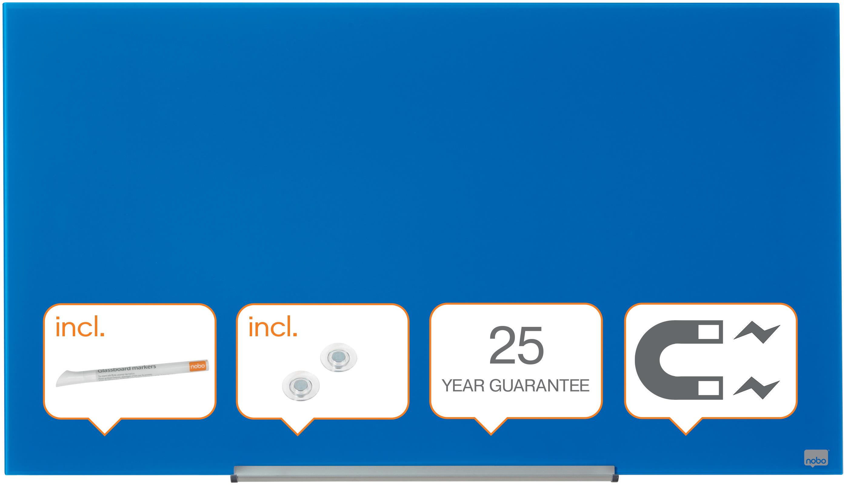 DIAMOND Glass 99,3 x 55,9 cm modrá