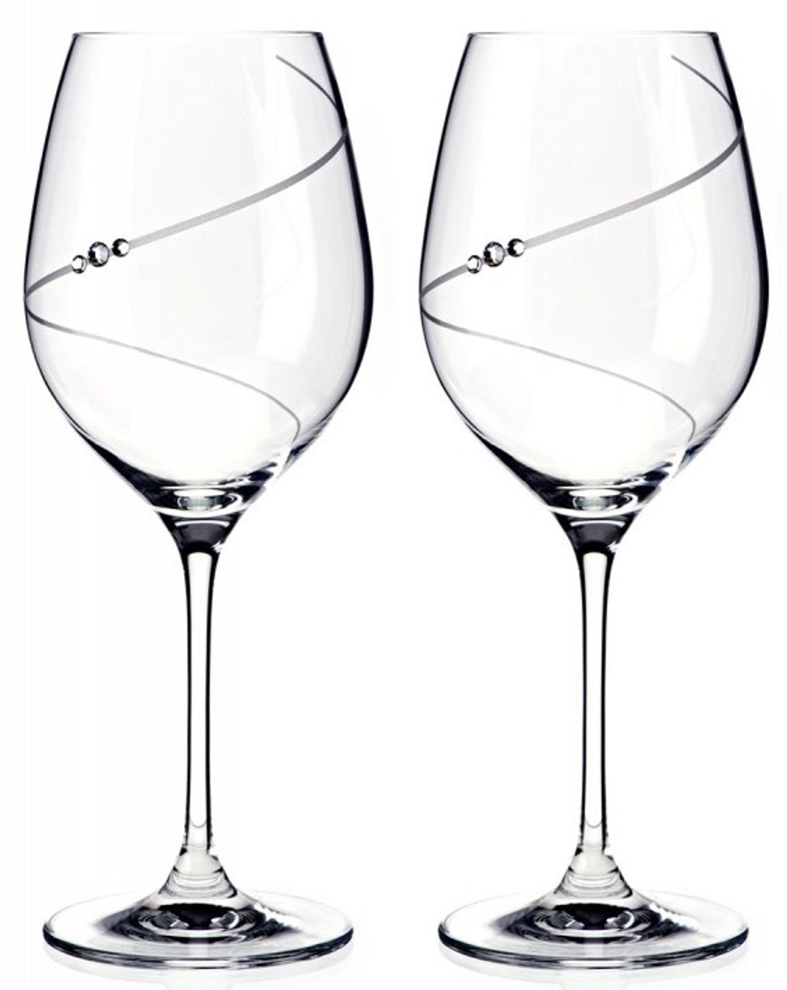 Diamante poháre na červené víno Silhouette City s kamienkami Swarovski 470 ml 2 ks