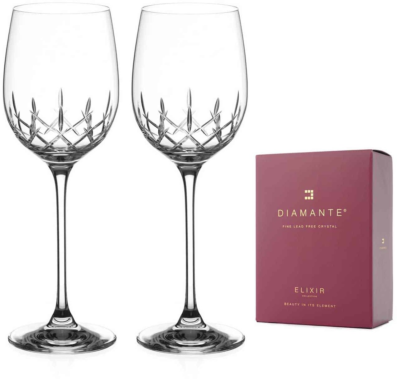Diamante Poháre na biele víno Classic 230 ml 2 ks