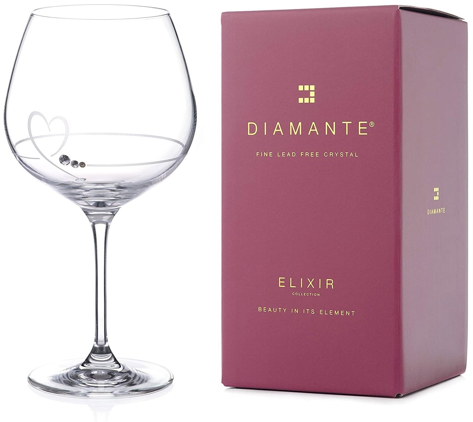 Diamante Poháre na gin Petit Heart so Swarovski kryštálmi 610 ml 1 ks