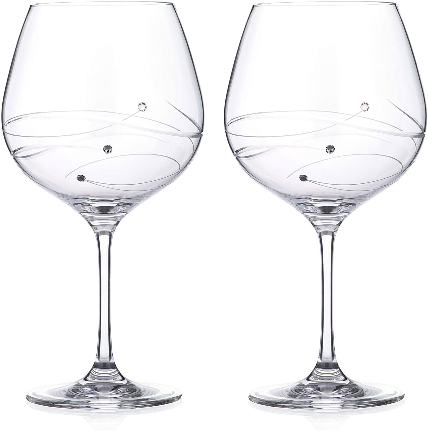 Diamante Poháre na gin Spiral Epitome s kryštálmi Swarovski 610 ml 2 ks