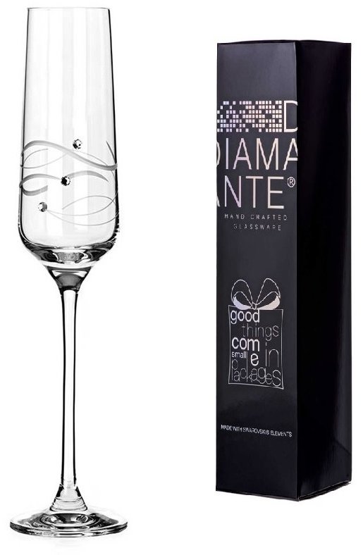 Diamante Pohár na šampanské Spiral 190 ml 1 ks