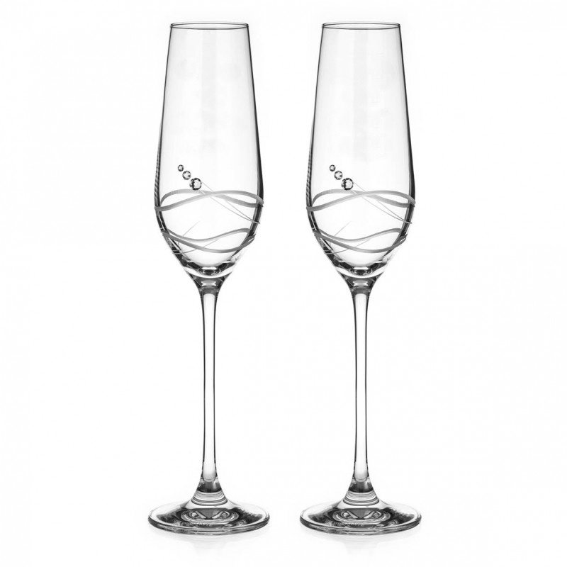Diamante Poháre na šampanské Venezia Epitome s kryštálmi Swarovski 230 ml 2 ks