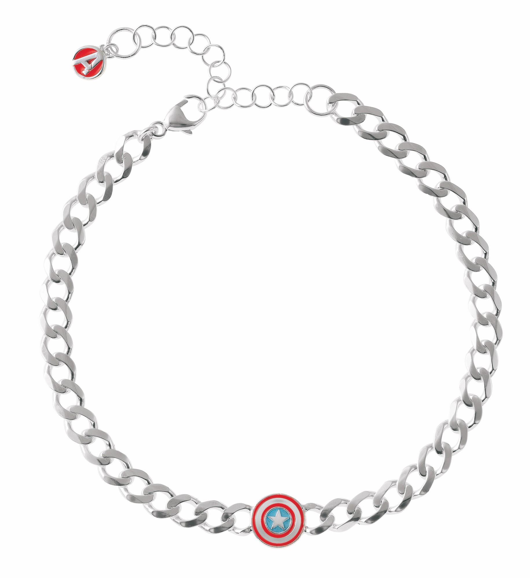 Disney Unisex náramok Captain Amerika Marvel strieborný BS00080RL-7.CS (Ag 925/1000, 4,88 g)