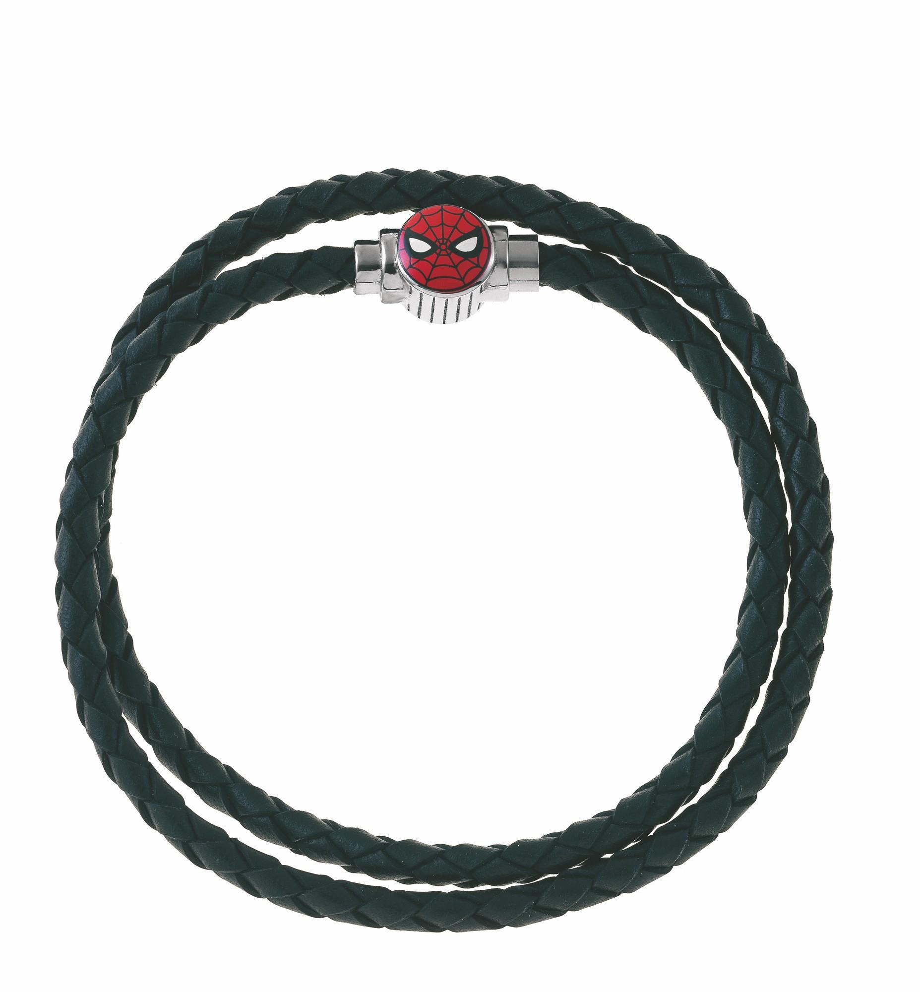 Disney Pánsky náramok Spider-Man Marvel kožený čierny B600610L.CS