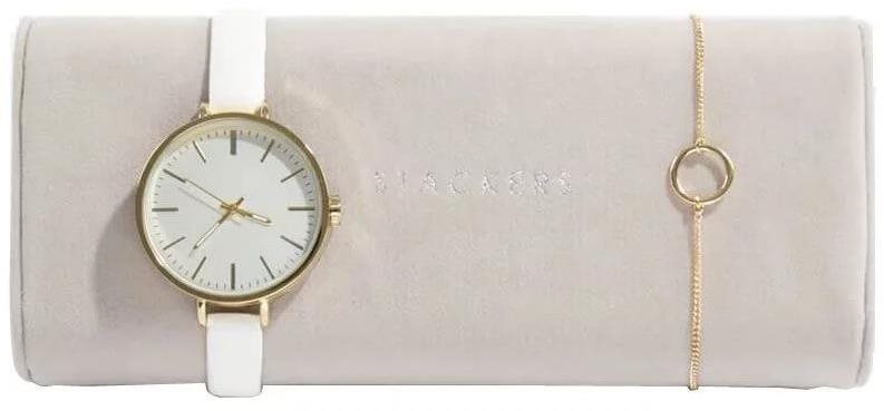 Stackers, Vankúš na hodinky do šperkovnice Grey Velvet Watch/Bracelet Pad | sivo-béžová