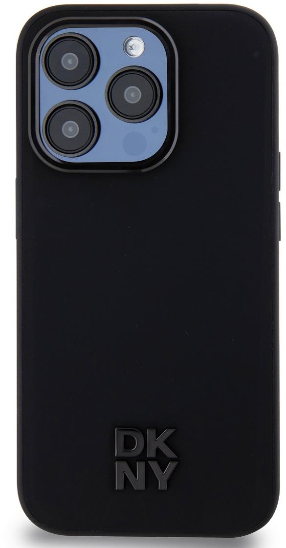 DKNY PU Leather Stack Logo Magsafe Zadný Kryt pre iPhone 14 Pro Black
