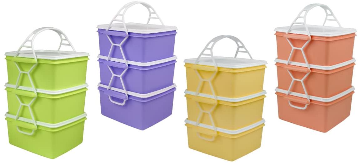 DK PLAST 3× 1,4 l štvorcový