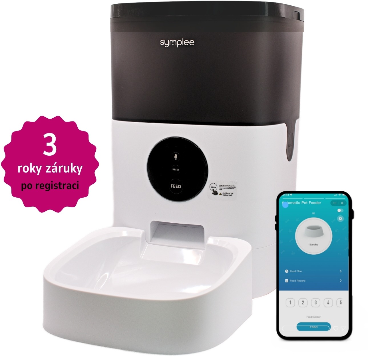 SYMPLEE AY4L-W inteligentný automatický dávkovač krmiva s WiFi pre psov a mačky