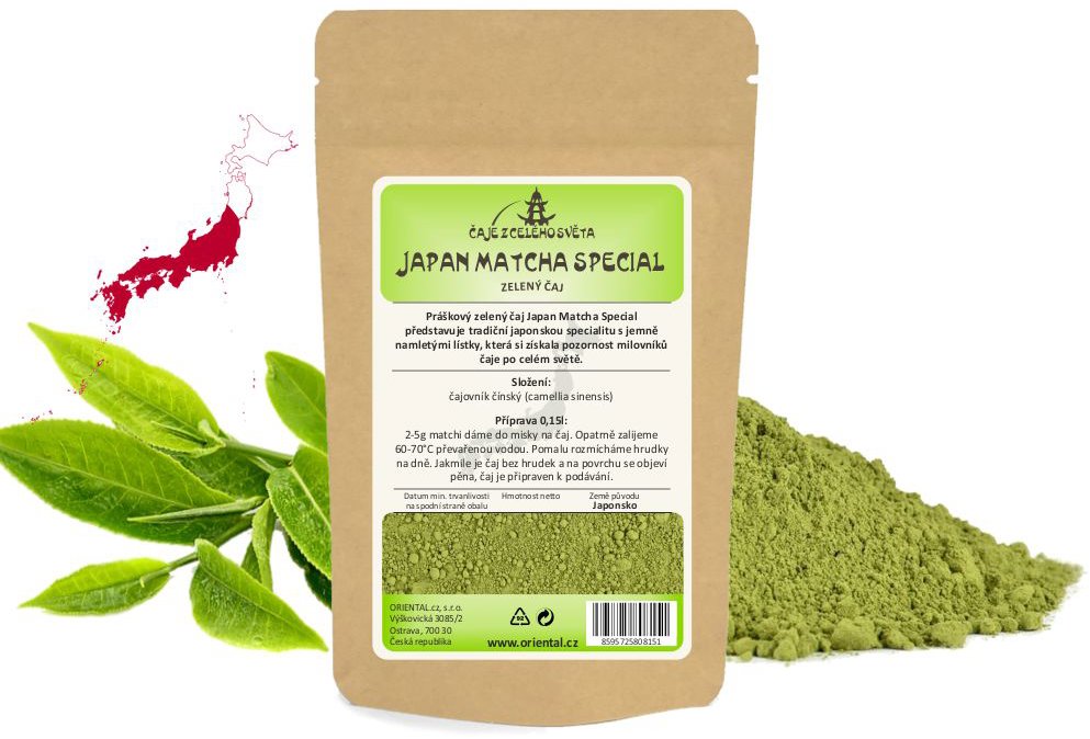 ORIENTAL Práškový zelený čaj Japan Matcha Special 100 g