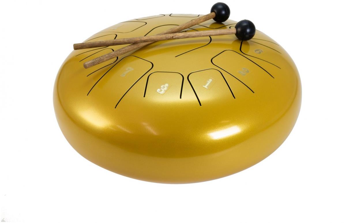 Dimavery TD-12, tongue drum, zlatý