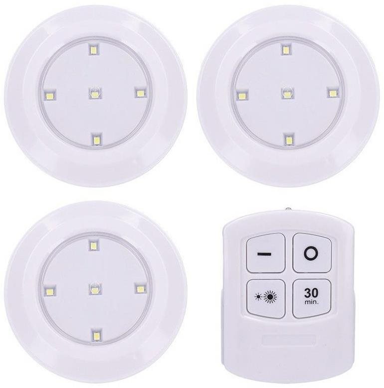 SADA 3x LED Stmievateľné svietidlo s diaľkovým ovládačom LED / 3× AAA