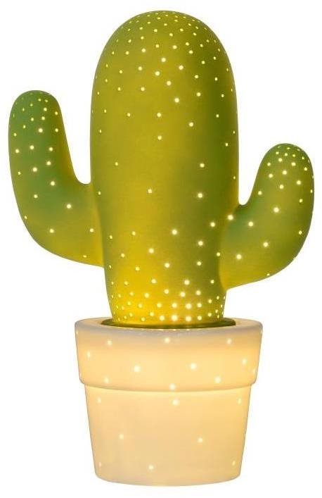 Lucide 13513/01/33 – Stolná lampa CACTUS 1× E14/40 W/230 V zelená