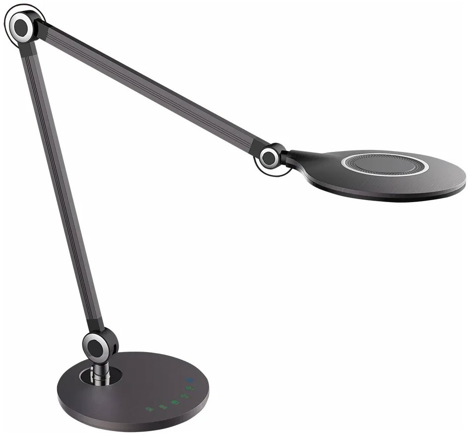 Luxera Prezent Beltis LED 3CCT, stolná stmievateľná dotyková flexibilná lampa, šedá