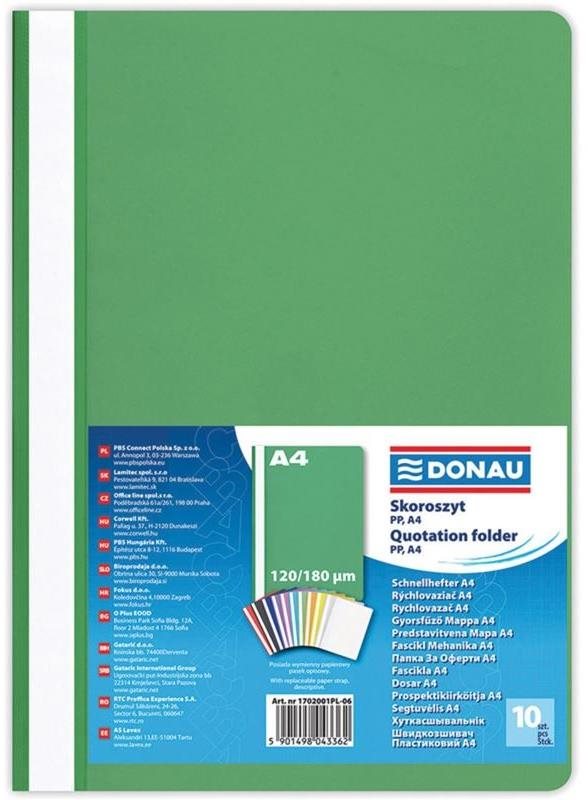 DONAU A4 zelený – balenie 10 ks