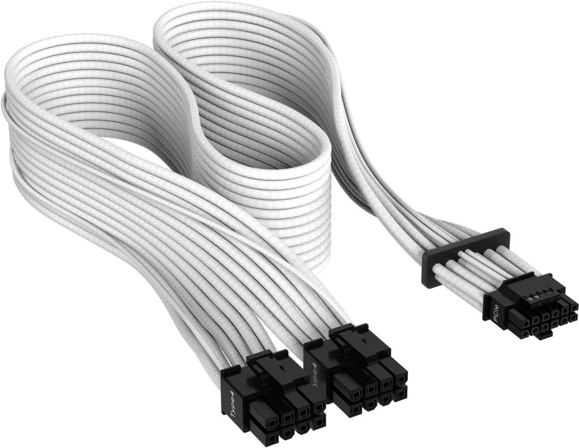 Corsair Premium Individually Sleeved 12+4pin PCIe Gen 5 12VHPWR 600 W cable Type 4 White